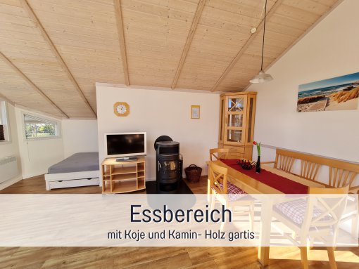 Essbereich und Kaminofen