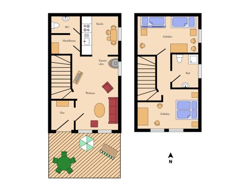 Grundriss - Ferienwohnung Tenne