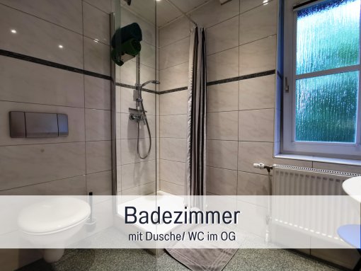 Bad oben - Ferienwohnung Tenne